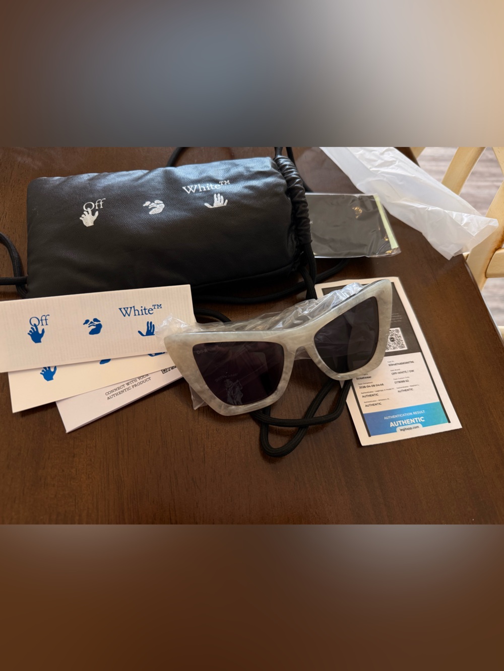 Off-White Edvard Marble Cat Eye Sunglasses